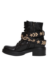 Strategia 30mm Military Embroidered Leather Boots