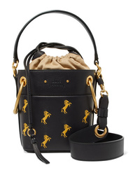 Chloé Roy Mini Embroidered Leather Bucket Bag