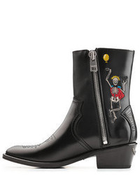 Zadig & Voltaire Embroidered Cowboy Leather Boots