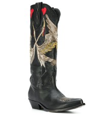Golden Goose Embroidered Pointed Boots