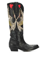 Golden Goose Embroidered Pointed Boots
