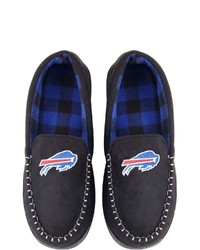 FOCO Buffalo Bills Team Logo Flannel Moccasin Slippers In Black At Nordstrom