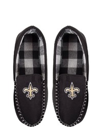 FOCO New Orleans Saints Team Logo Flannel Moccasin Slippers