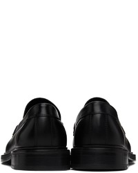 Moschino Black Embroidered Loafers