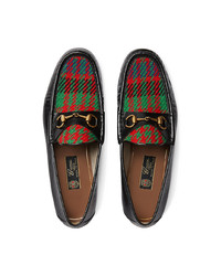 Gucci Leather And Tweed Loafer