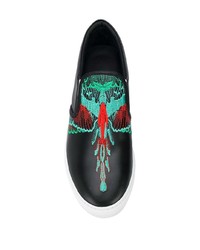 Marcelo Burlon County of Milan Embroidered Wings Slip On Sneakers