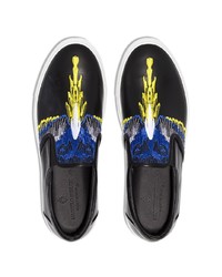 Marcelo Burlon County of Milan Wings Embroidered Slip On Sneakers