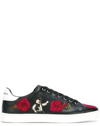 Dolce & Gabbana Embroidered Flower Sneakers