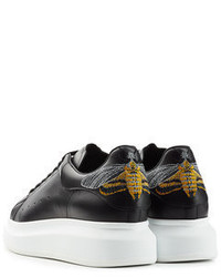 Alexander McQueen Leather Sneakers With Embroidery