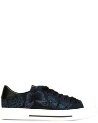 Valentino Embroidered Butterfly Sneakers