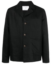 Black Embroidered Linen Blazer