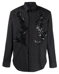 Versace Barocco Sequin Embroidered Shirt