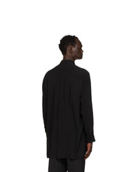 Yohji Yamamoto Black Big Embroidery Shirt