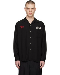 Wacko Maria Black Embroidered Patch Shirt