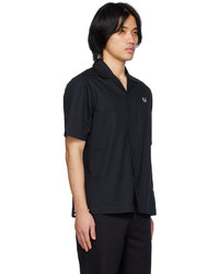 Fred Perry Black Embroidered Shirt