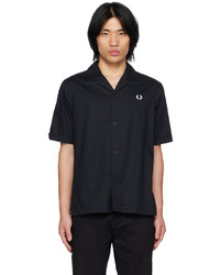 Fred Perry Black Embroidered Shirt