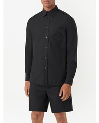 Burberry Crest Embroidered Long Sleeved Shirt