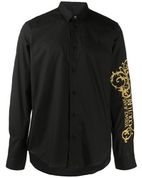 VERSACE JEANS COUTURE Embroidered Logo Sleeve Shirt