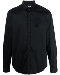 Just Cavalli Embroidered Skull Long Sleeved Shirt