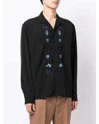 Toga Virilis Floral Embroidered Long Sleeved Shirt