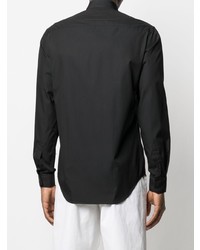 Versace Logo Embroidered Cotton Shirt