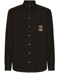Dolce & Gabbana Logo Embroidered Cotton Shirt