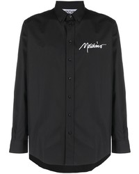 Moschino Logo Embroidered Longsleeved Cotton Shirt