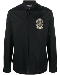 VERSACE JEANS COUTURE Logo Patch Long Sleeved Shirt