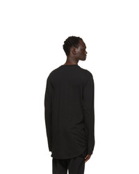 Julius Black Embroidered Long Sleeve T Shirt