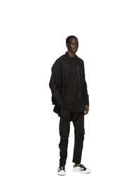 Julius Black Embroidered Long Sleeve T Shirt