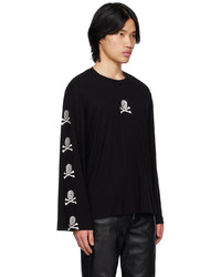 Youths in Balaclava Black Embroidered Long Sleeve T Shirt