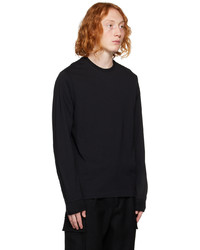 Frame Black Embroidered Long Sleeve T Shirt