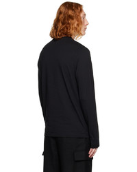 Frame Black Embroidered Long Sleeve T Shirt
