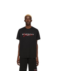 Givenchy Black Signature Print T Shirt