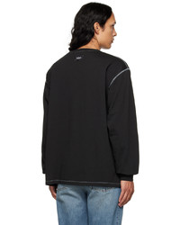 Adish Black Tatreez Embroidered Long Sleeve T Shirt