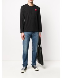 Comme Des Garcons Play Comme Des Garons Play Embroidered Heart T Shirt