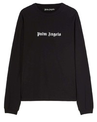 Palm Angels Embroidered Logo Long Sleeve T Shirt
