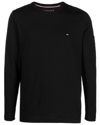 Tommy Hilfiger Logo Embroidery Long Sleeved T Shirt