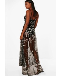 Boohoo Boutique Kate Embroidered Maxi Dress