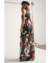 Forever 21 Floral Embroidered Maxi Dress