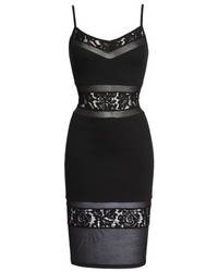 French Connection Lucky Layer Embroidered Mesh Sheath Dress