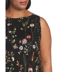 Tahari Plus Size Floral Embroidered Shift Dress