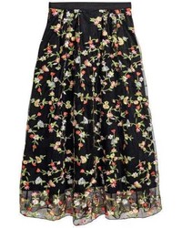 H&M Embroidered Mesh Skirt