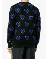 Saint Laurent Mohair Hearts Sweater