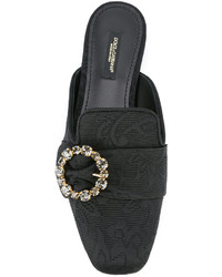 Dolce & Gabbana Jackie Brocade Flat Mules