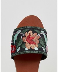 Asos Joss Wide Fit Embroidered Sandals