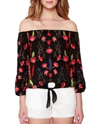 Willow & Clay Embroidered Off The Shoulder Top