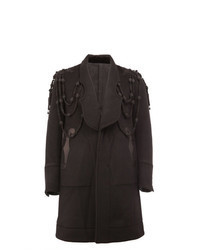 Black Embroidered Overcoat