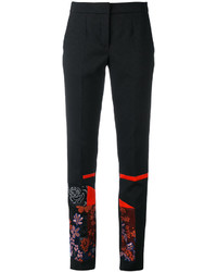 Talbot Runhof Floral Embroidered Trousers