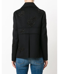 Valentino Butterfly Embroidered Peacoat